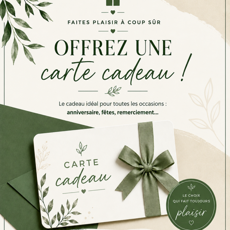 Carte cadeau valable en boutique Carte cadeau valable en boutique